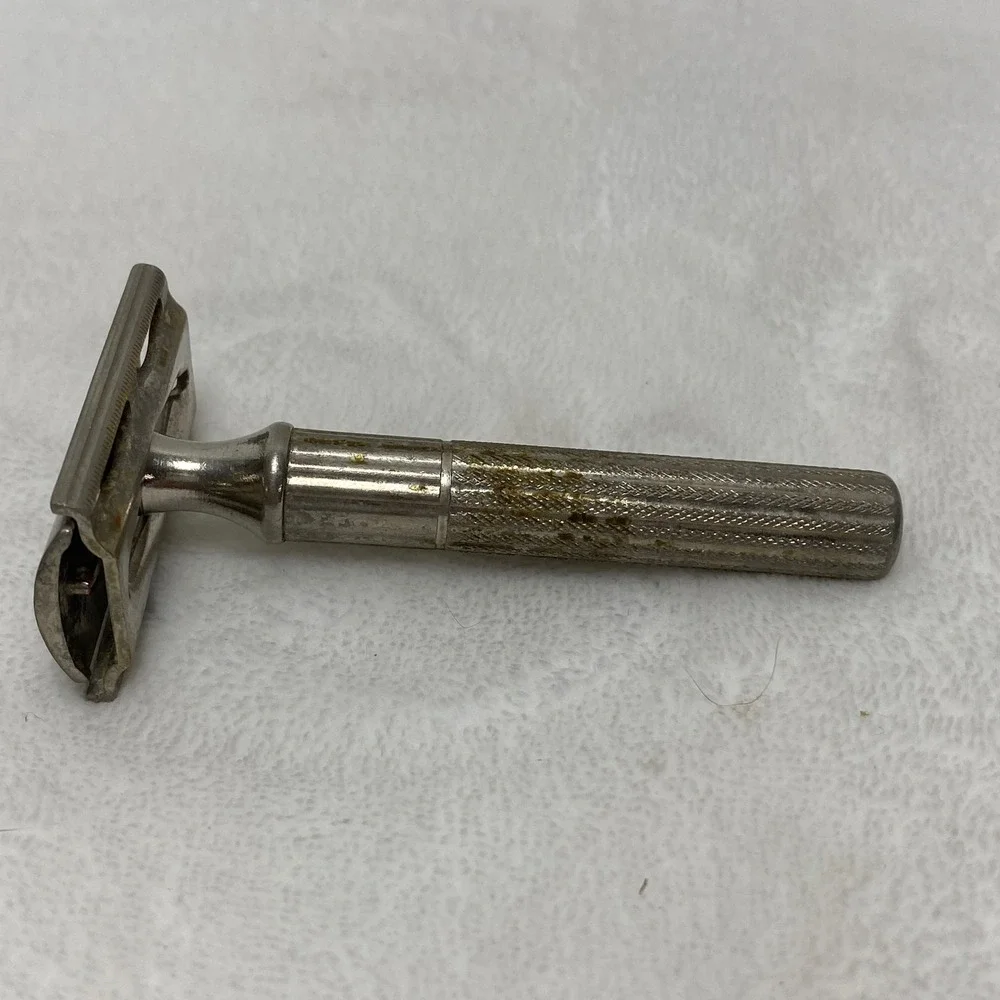 Vintage Safety Razor Metal Handle‎ Double Edge Shaving Tool